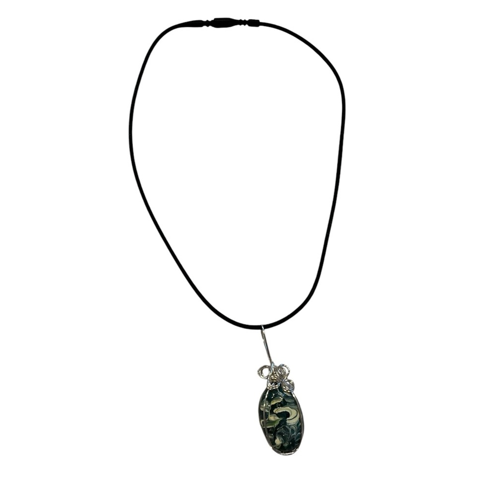Hand Painted Pendant Necklace